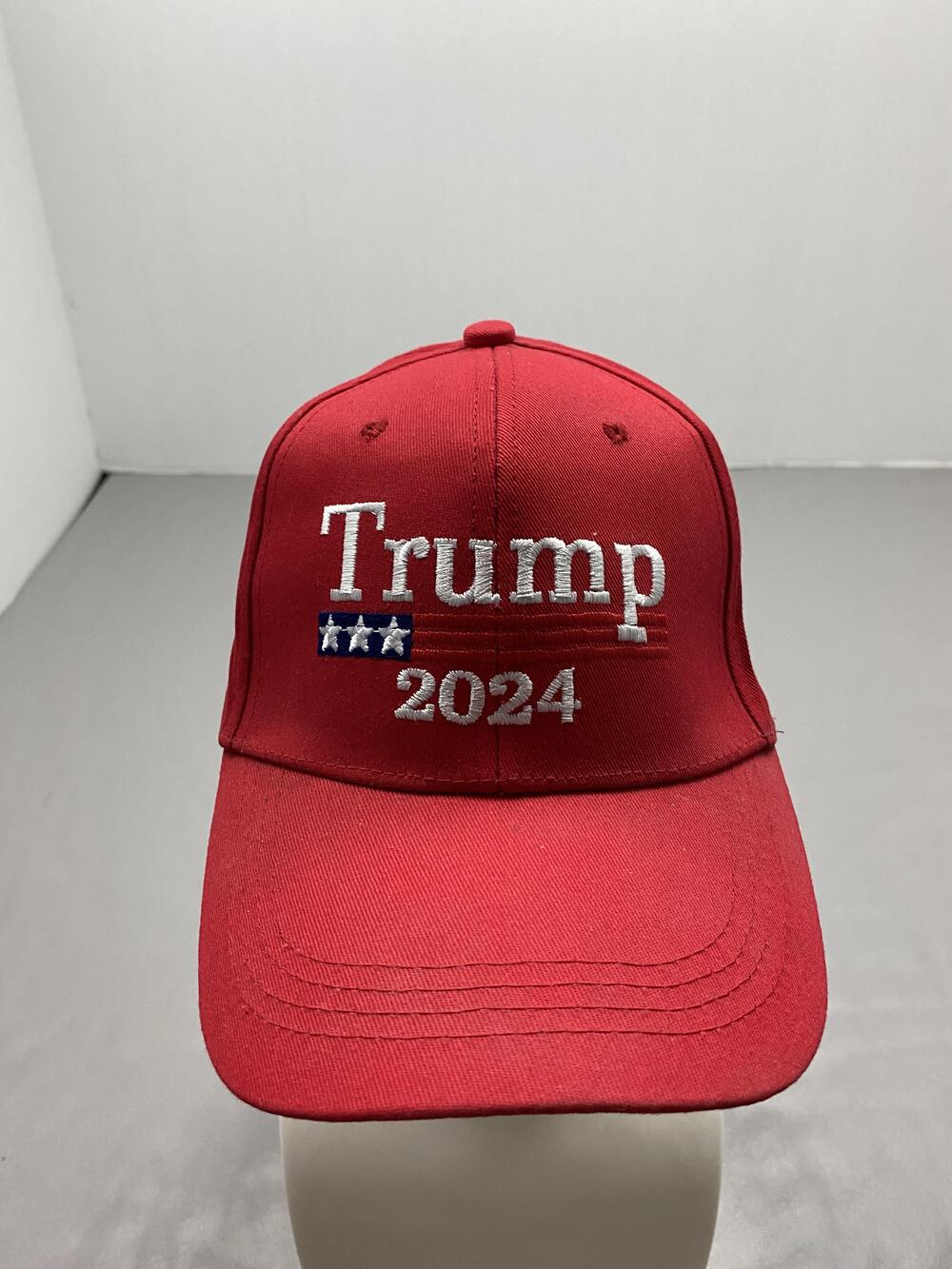 Trump 2024 Hat Cap Strap Back One Size Red Embroidered Baseball Cap Twill
